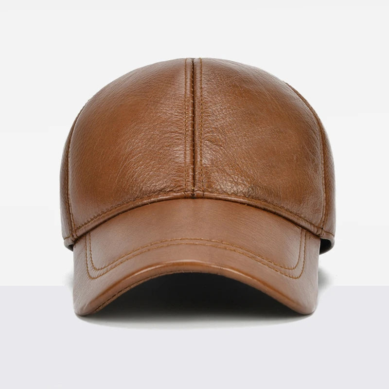 Cowhide Leather Baseball Cap
